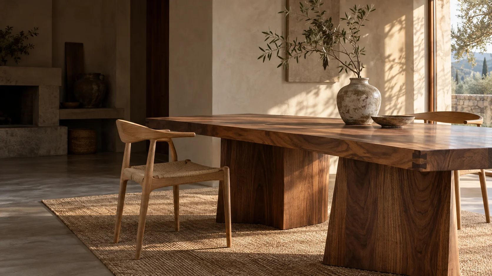 Table Rive en noyer dans le catalogue du concept Maison Silva
